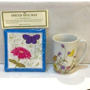Alice’s Cottage spiced coaster & coordinating Enesco cup